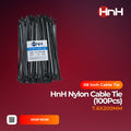 HnH - Nylon Cable Tie  • 8 Inch length (7.6x200mm) • 100Pcs Packet • Black Color