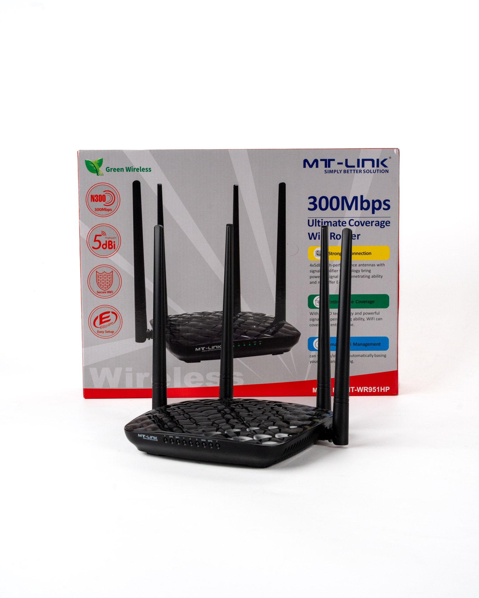 MT-WR951HP 300Mbps High Gain Wireless Router - 1 Year Official Warranty