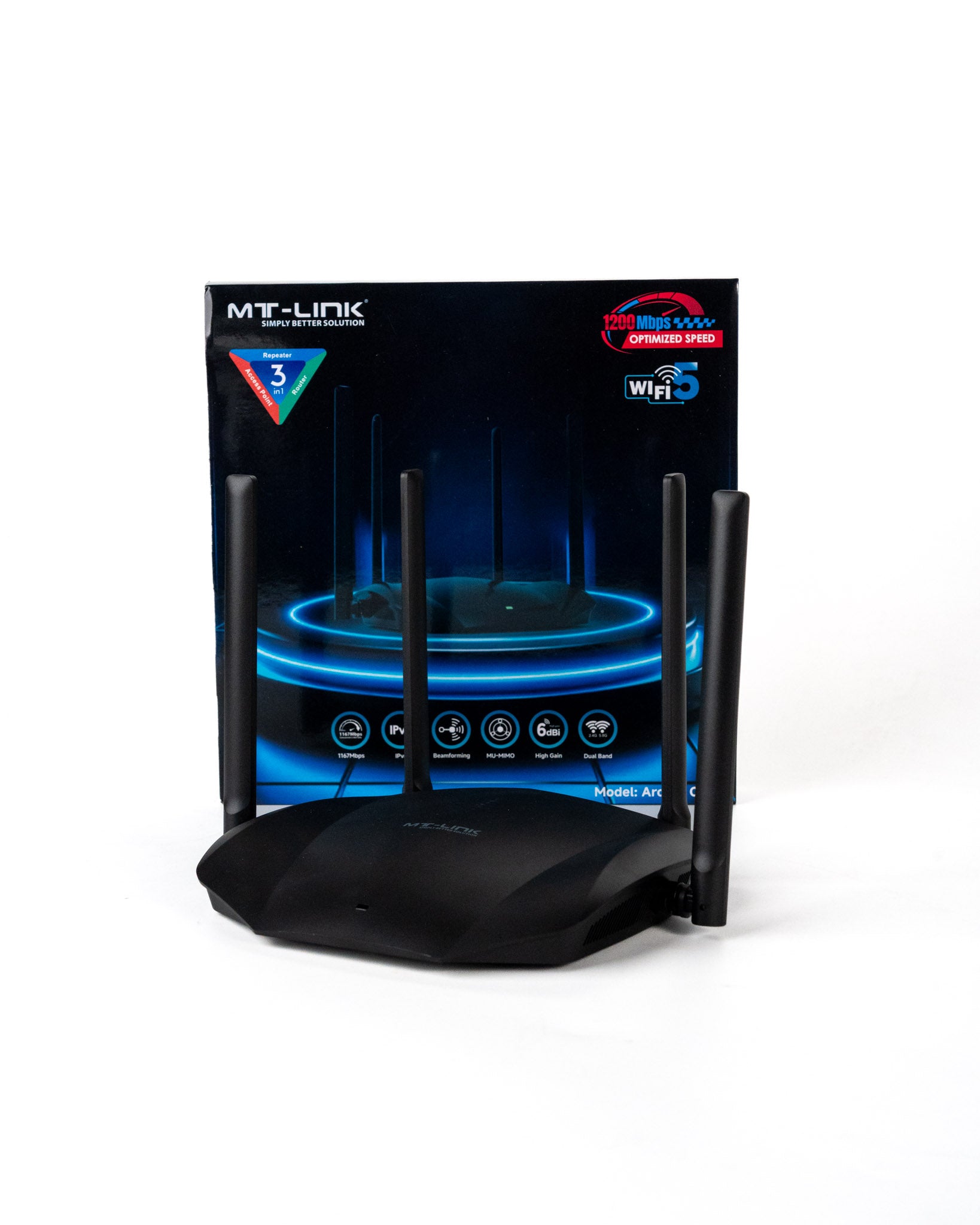 MT-ARCHER C12 AC1200Mbps Dual Band Gigabit Router - 1 Year Official Warranty