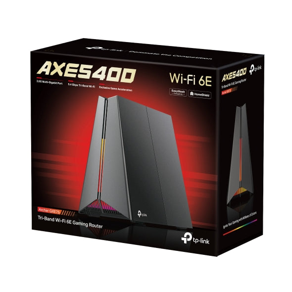 TP-Link Archer GXE75 AXE5400 Tri-Band Wi-Fi 6E Gaming Router - 18 Months Official Warranty