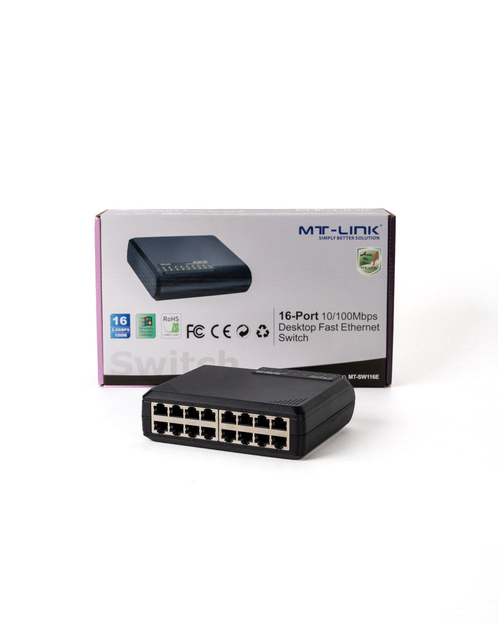 MT-SW116E 16 Port desktop switch 10/100Mbps-1 Year Official Warranty