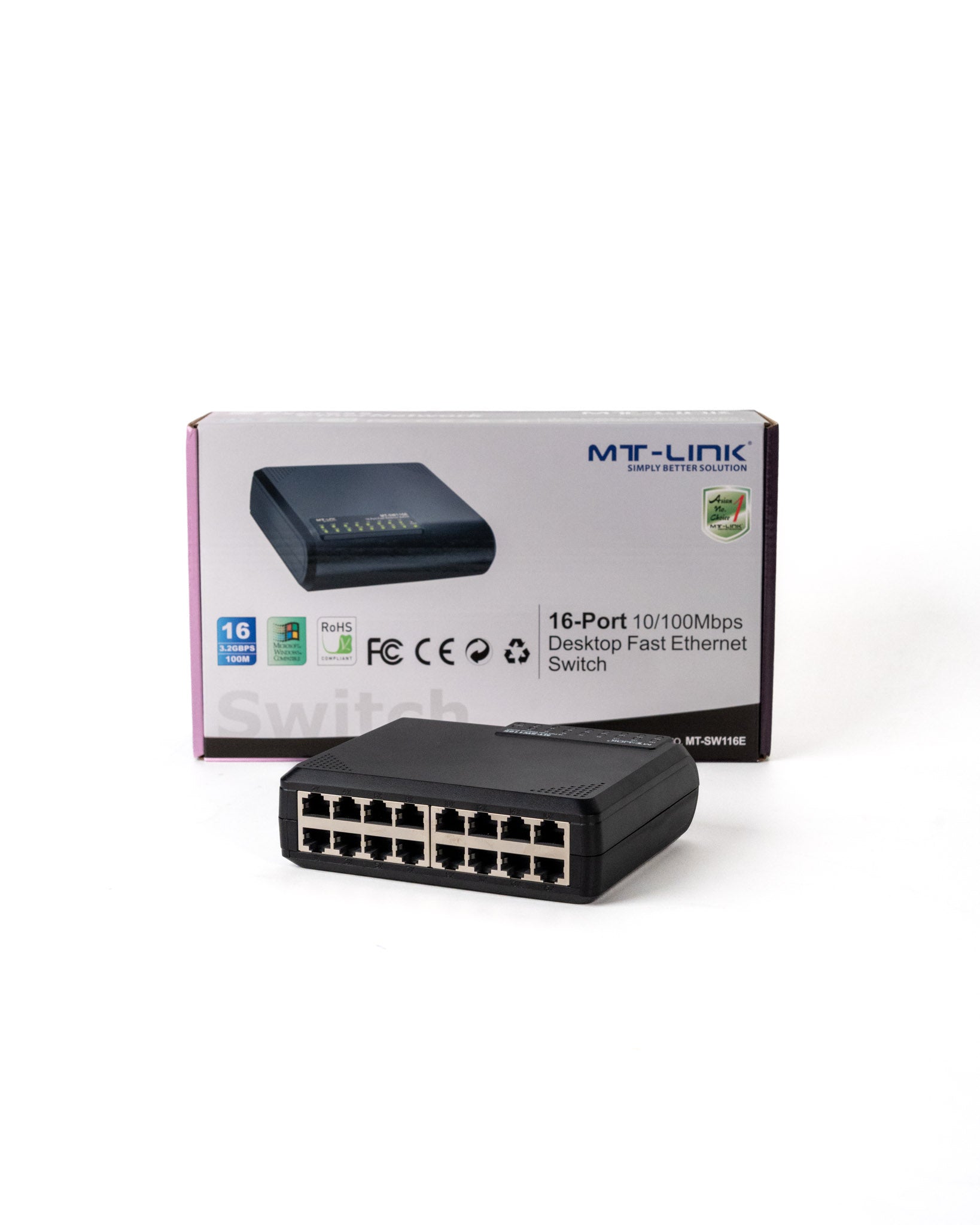 MT-SW116E 16 Port desktop switch 10/100Mbps-1 Year Official Warranty