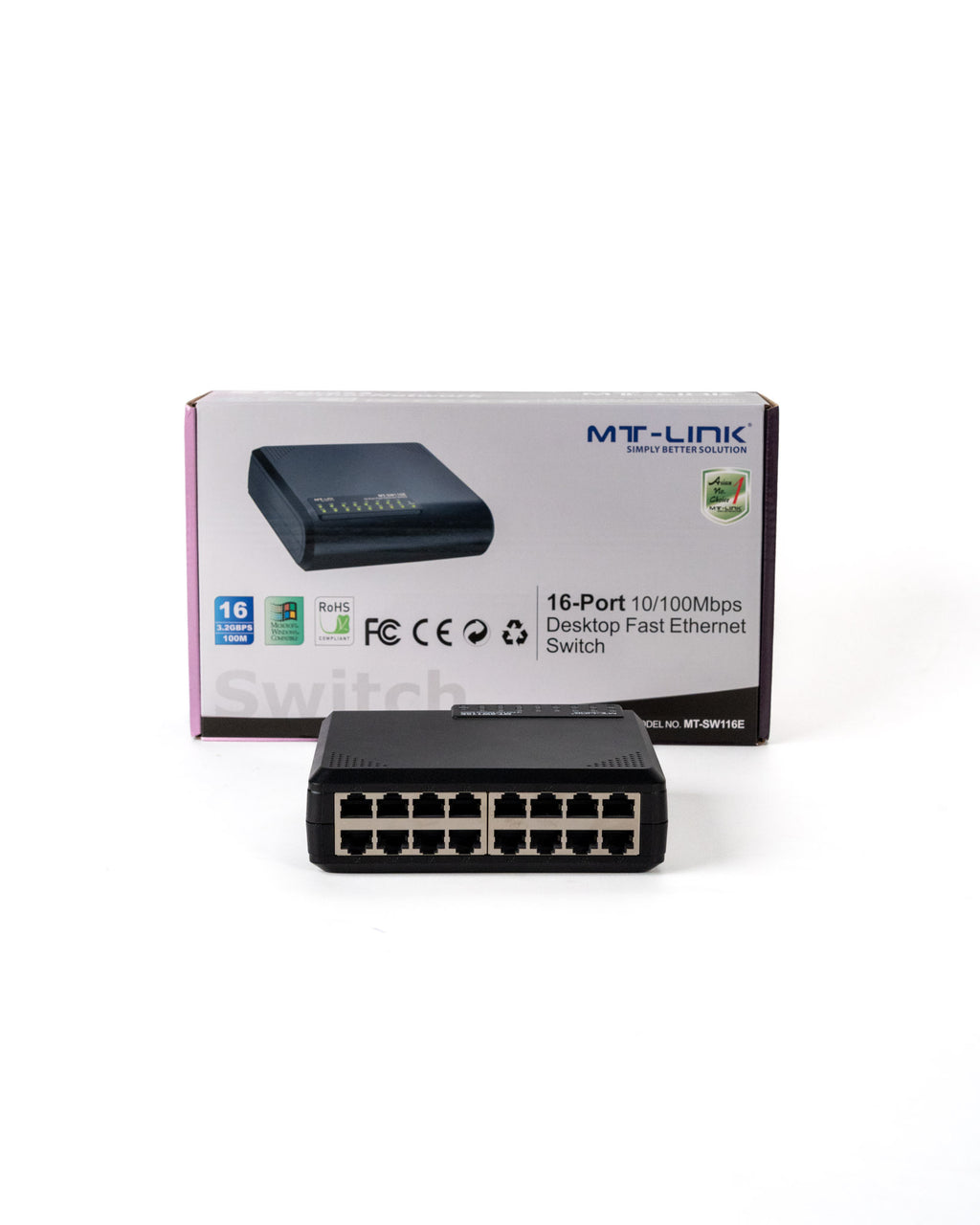 MT-SW116E 16 Port desktop switch 10/100Mbps-1 Year Official Warranty
