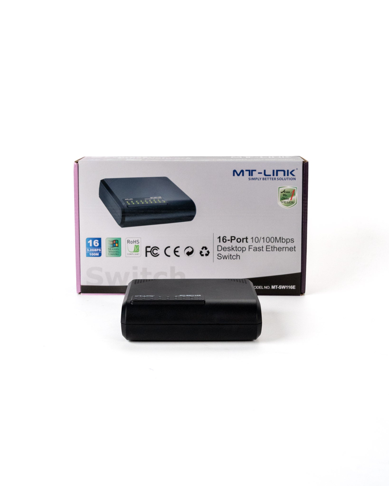 MT-SW116E 16 Port desktop switch 10/100Mbps-1 Year Official Warranty