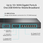 Omada ER8411 VPN Router with 10G Ports - 18 Months Official Warranty