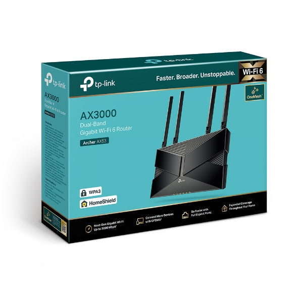 TP-Link Archer AX53 AX3000 Dual Band Wi-Fi 6 Gigabit Router - 18 Months Official Warranty