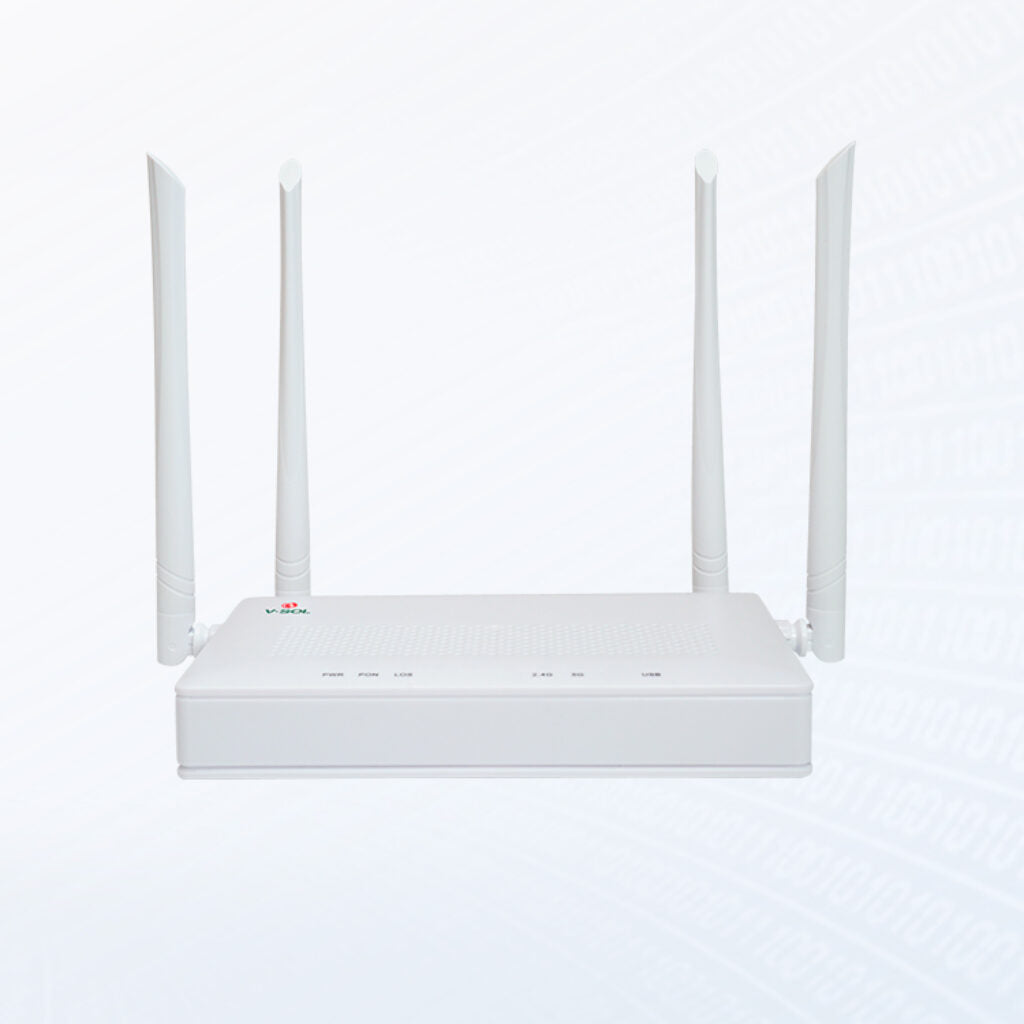 VSOL V2802CWT XPON AC1200 Dualband 4 Gigabit Ports+USB3.0+WiFi 5 Fiber Router - 1 Year Official Warranty
