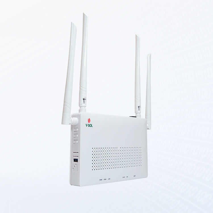 VSOL V2802CWT XPON AC1200 Dualband 4 Gigabit Ports+USB3.0+WiFi 5 Fiber Router - 1 Year Official Warranty